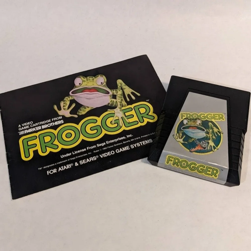 Vintage Atari 2600 Frogger With Game & Rare Manual Untested Activision 1982